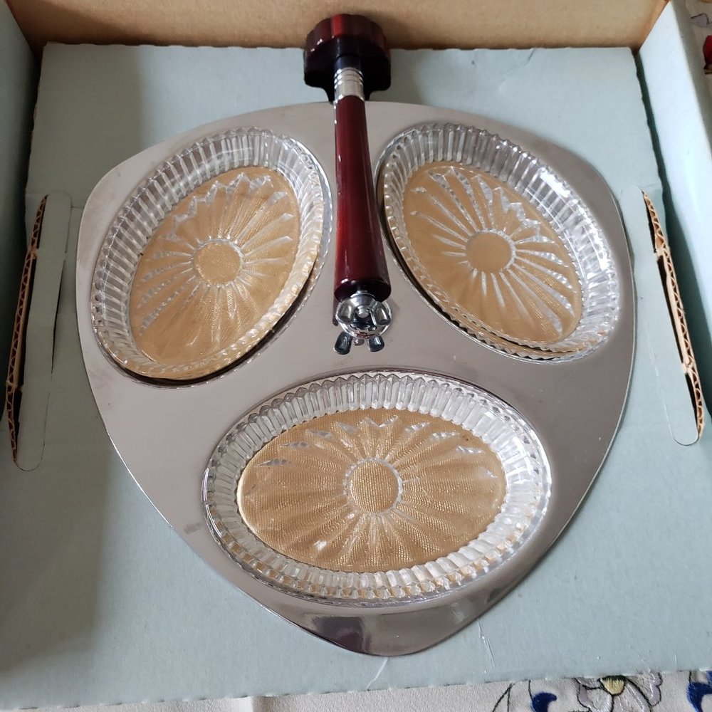 Glo-Hill Industries Gourmates in Original Box Serving Dish Vintage MCM